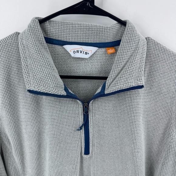 Orvis Silver Zip Up Sweater with Stand-Up Collar - Picture 3 of 8